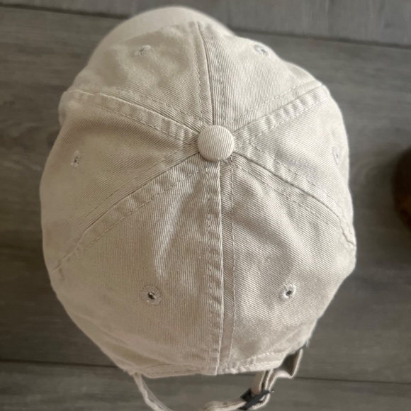 Polo Ralph Lauren Baseball Cap Tan Embroidered American Flag Made in USA - Picture 5 of 9